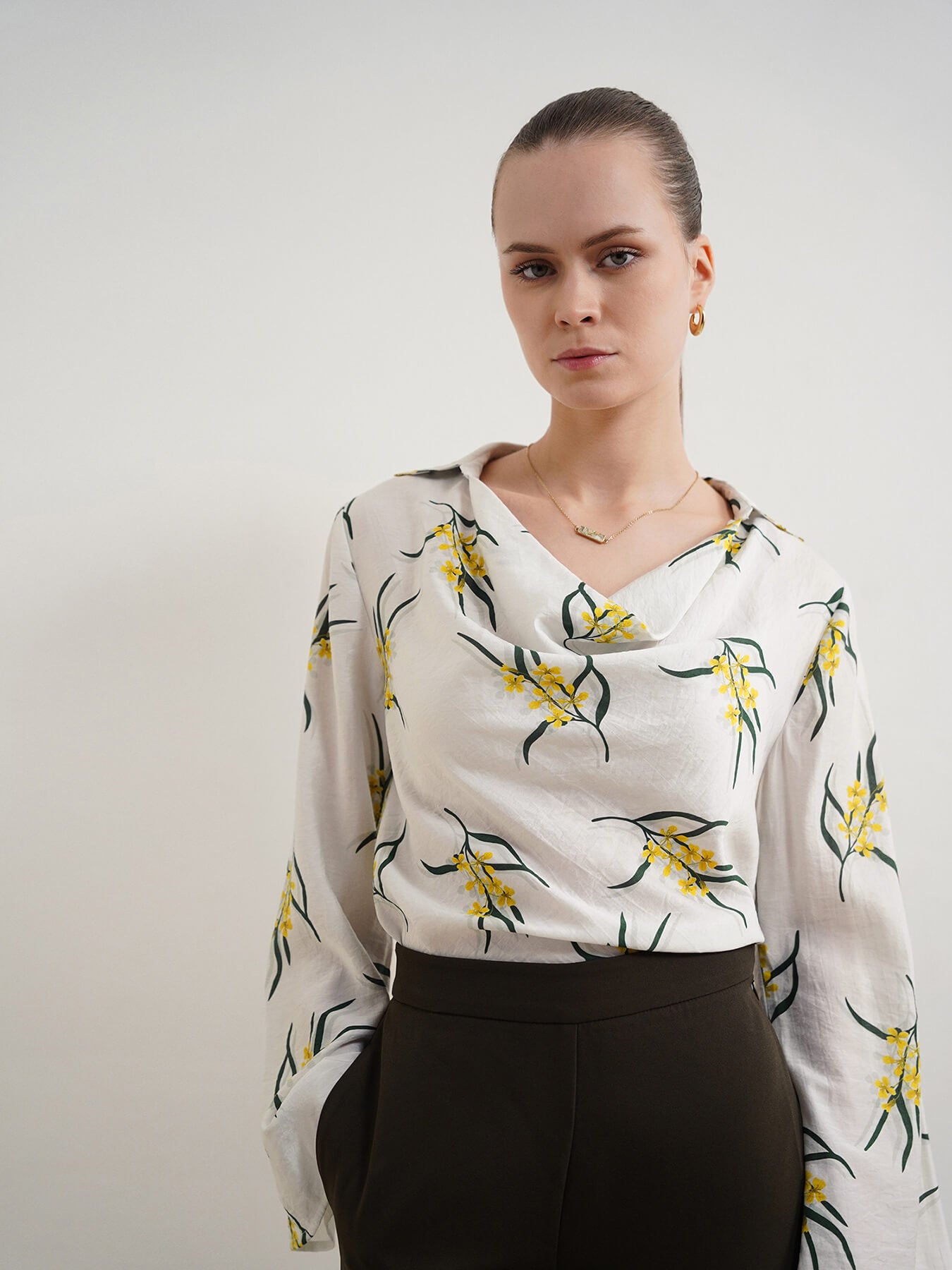 Viscose Floral Top - White