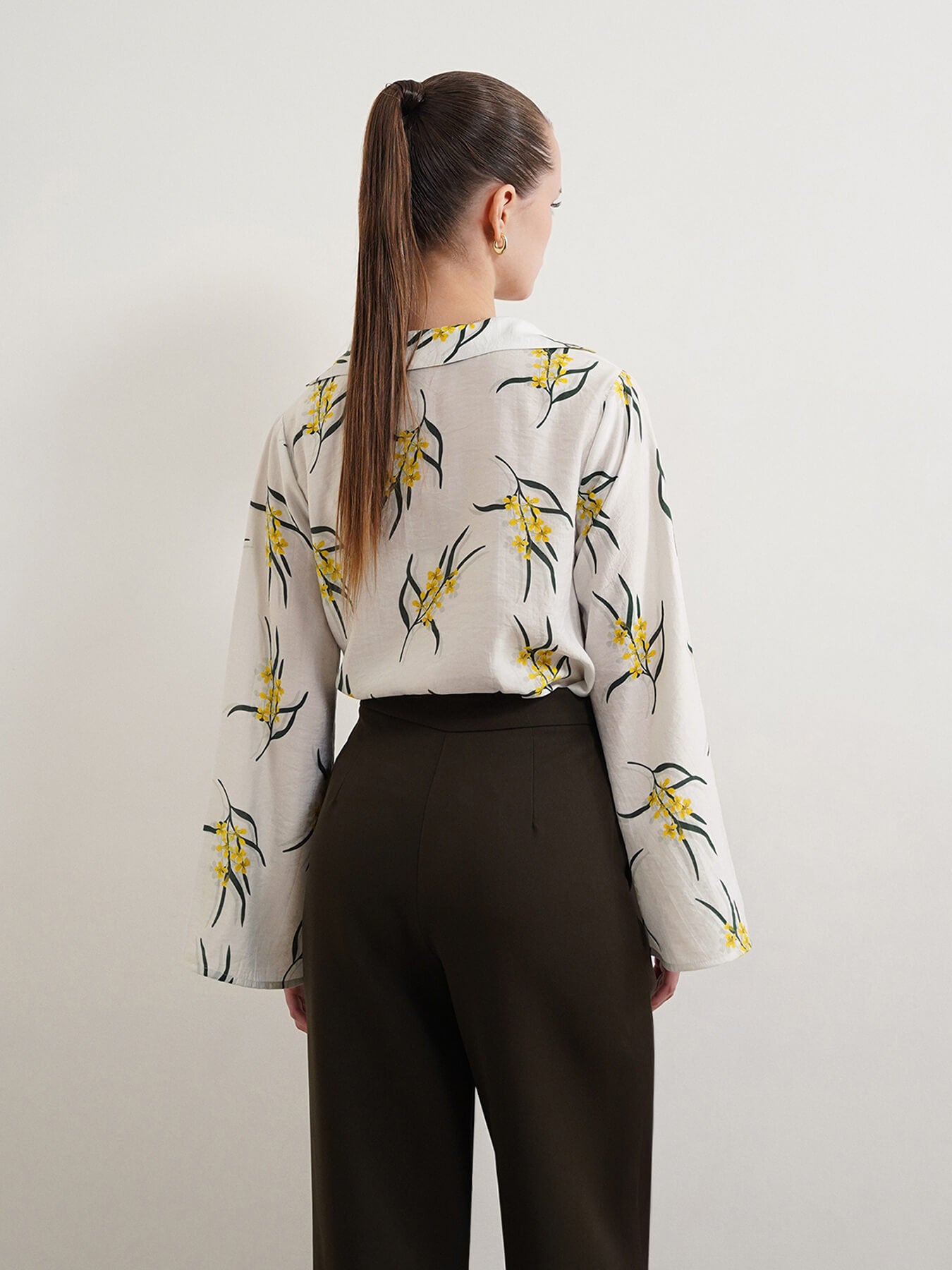 Viscose Floral Top - White