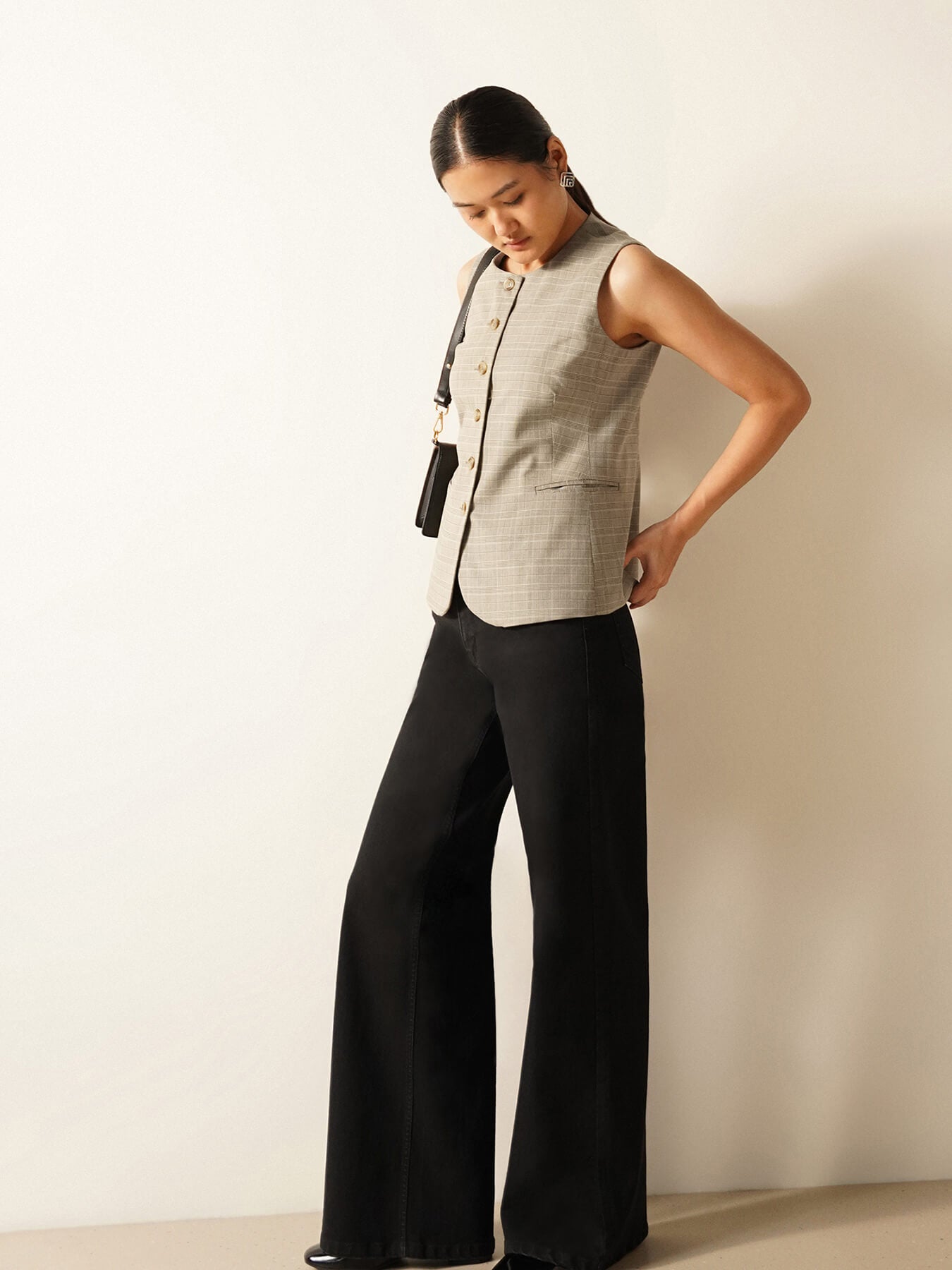 Checkered Waistcoat - Grey