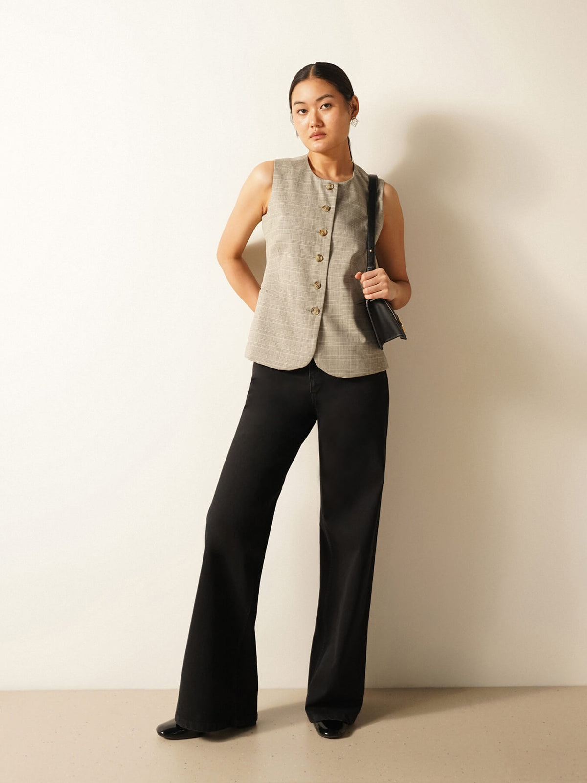 Checkered Waistcoat - Grey