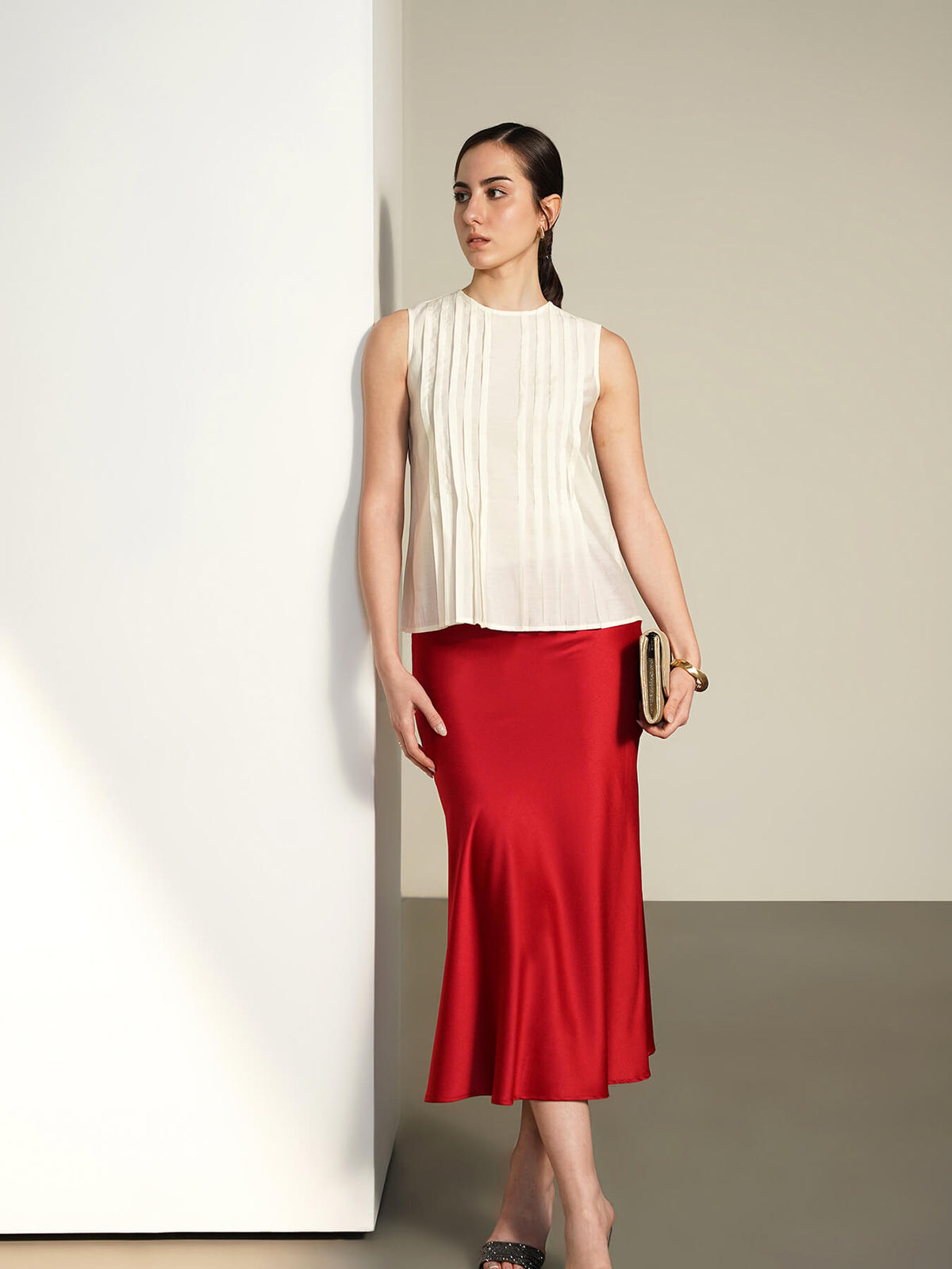Round Neck Top - Off-White