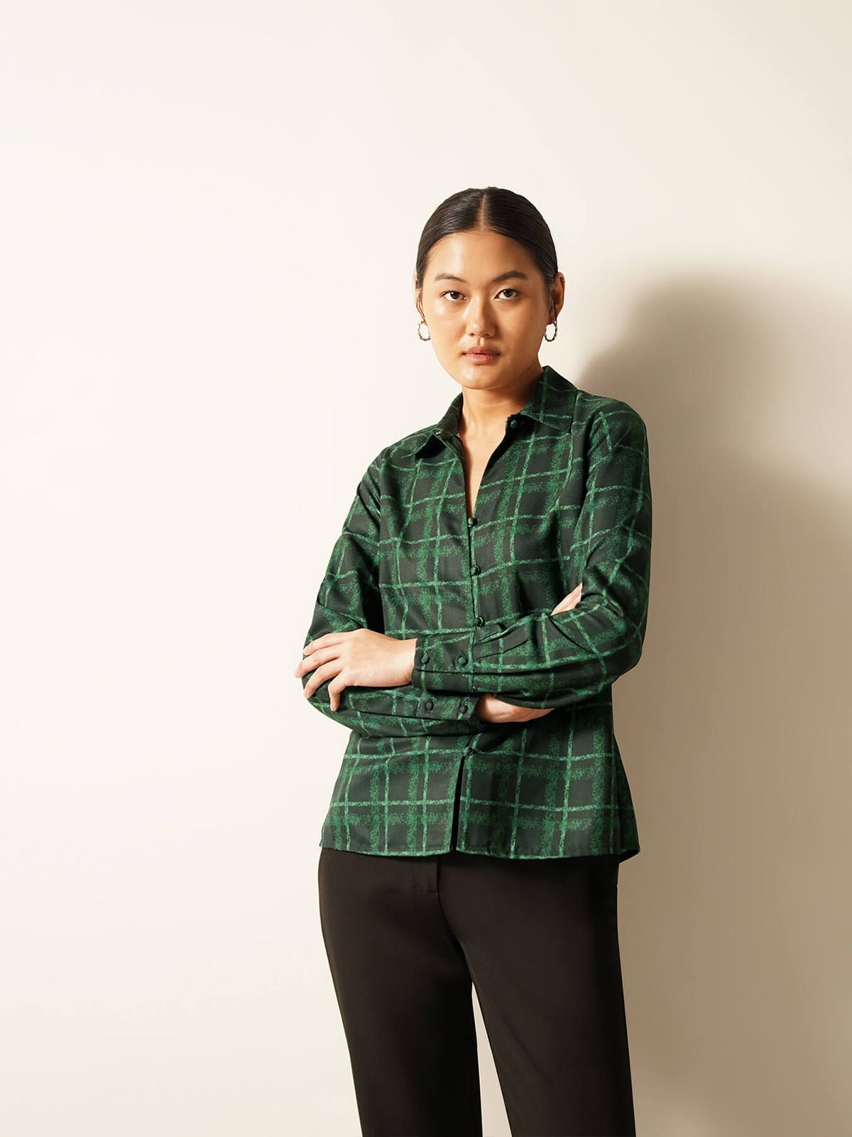 Checkered Shirt - Dark Green