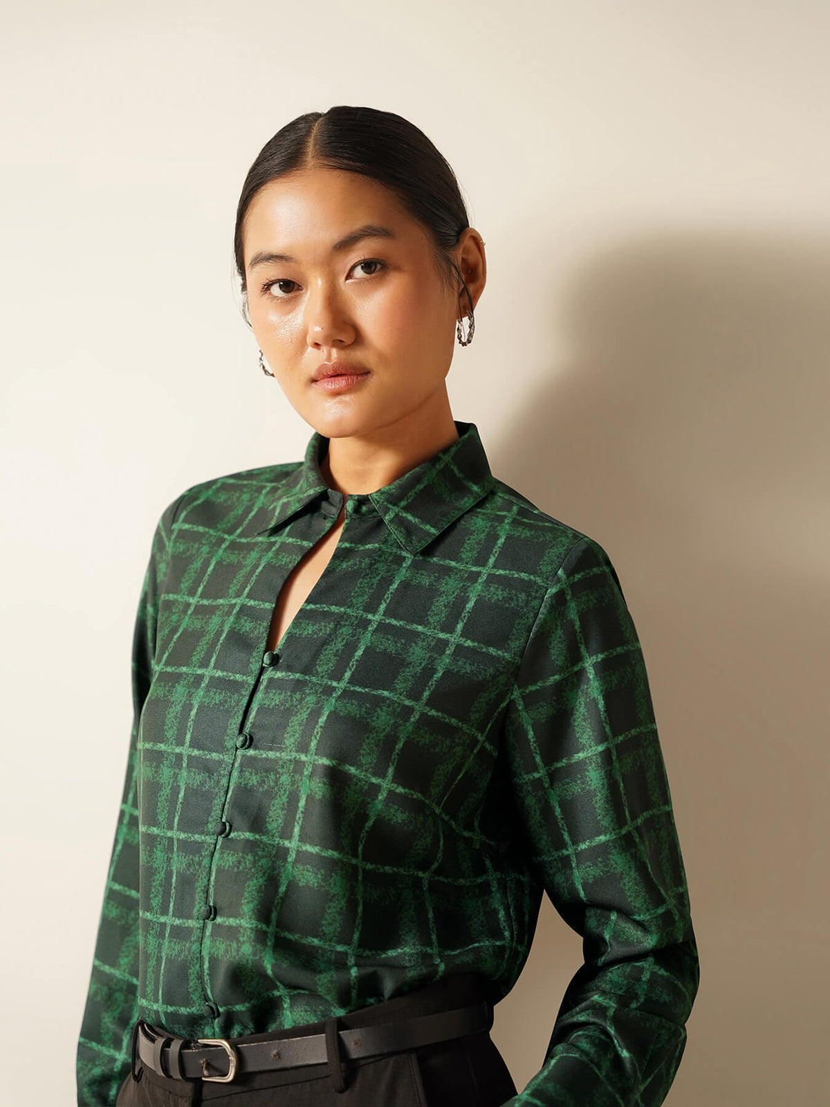 Checkered Shirt - Dark Green