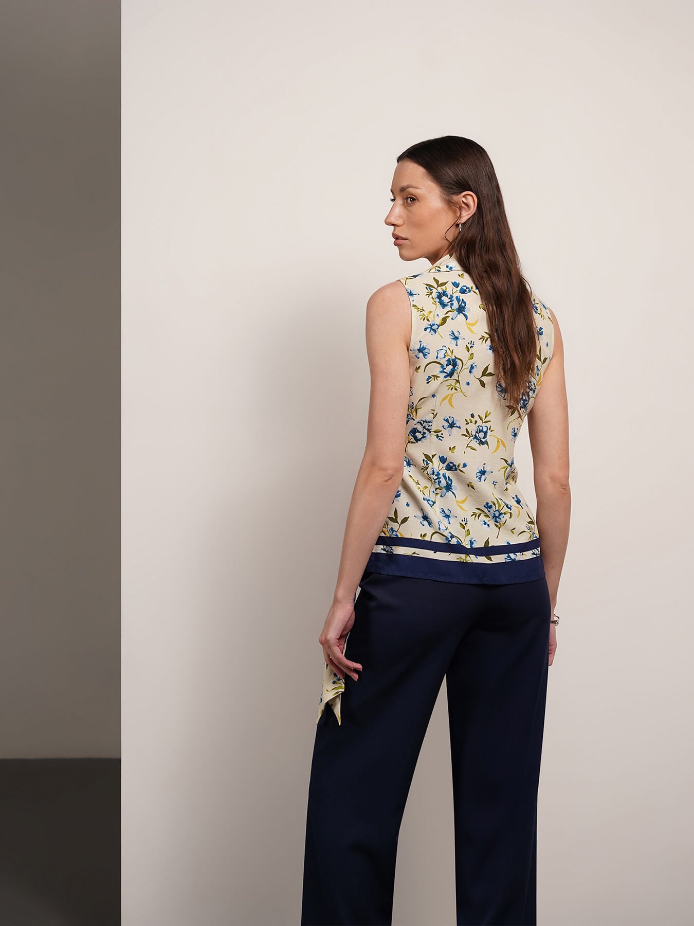 Floral Wrap Top - Off White