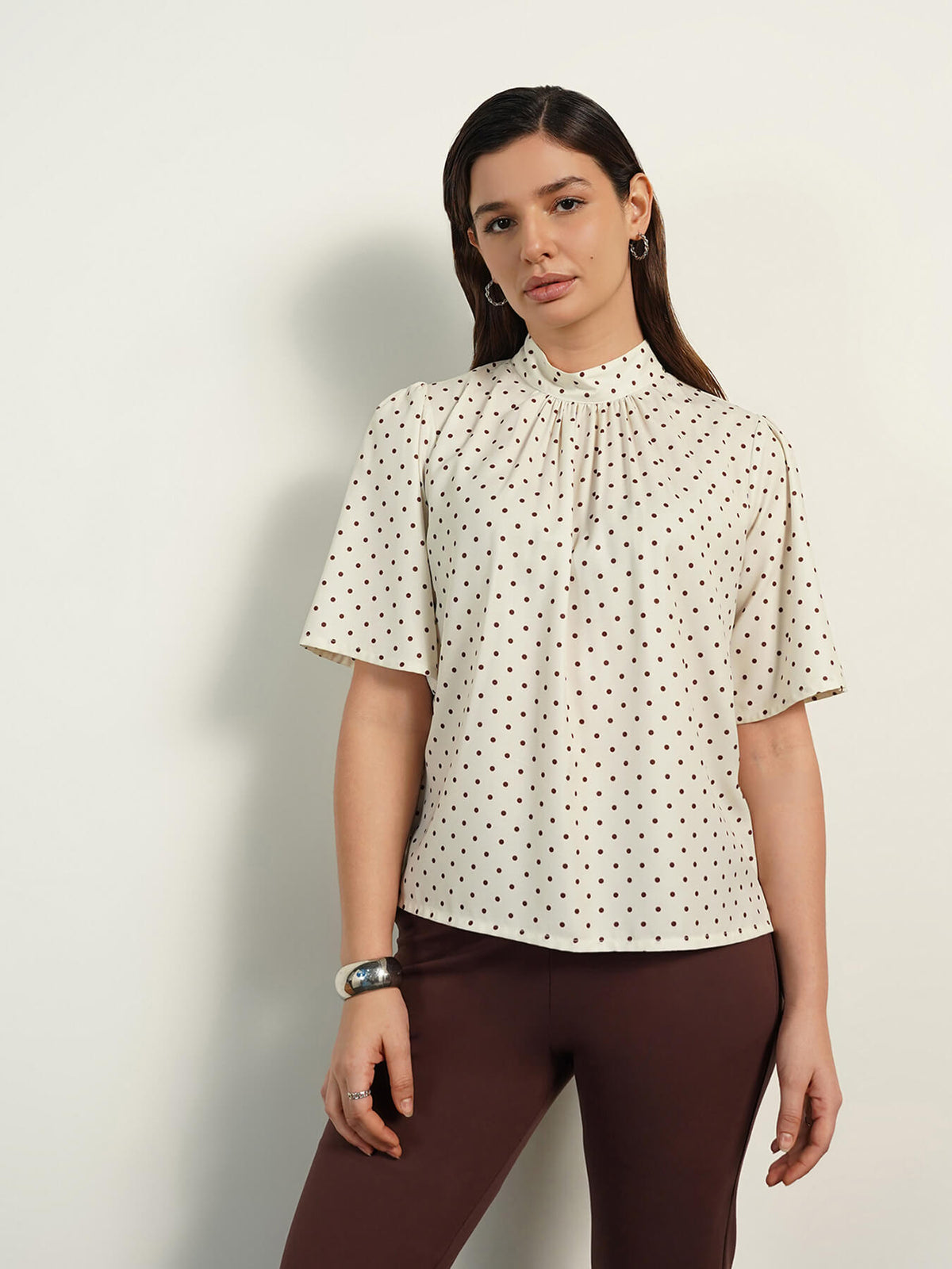 Polka Top - Off-white