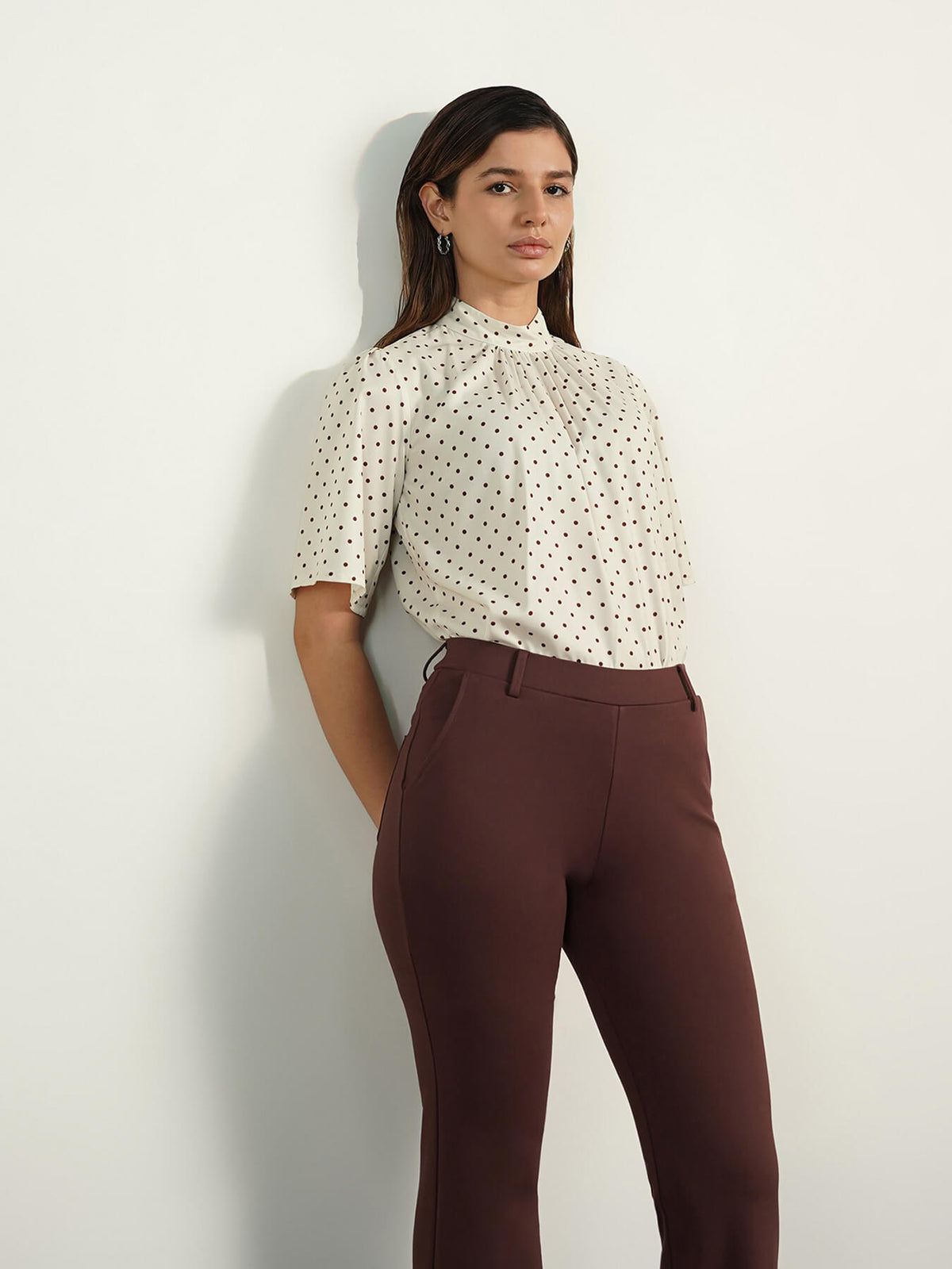 Polka Top - Off-white