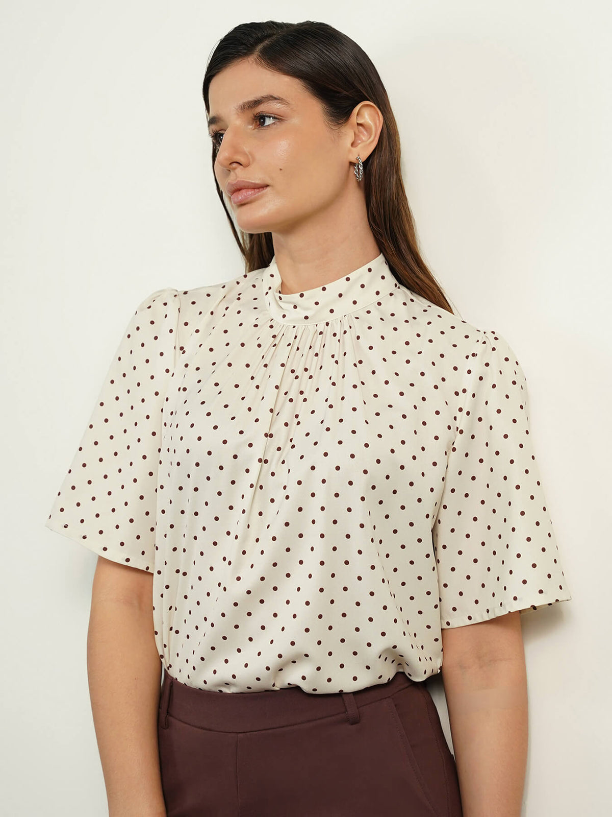 Polka Top - Off-white