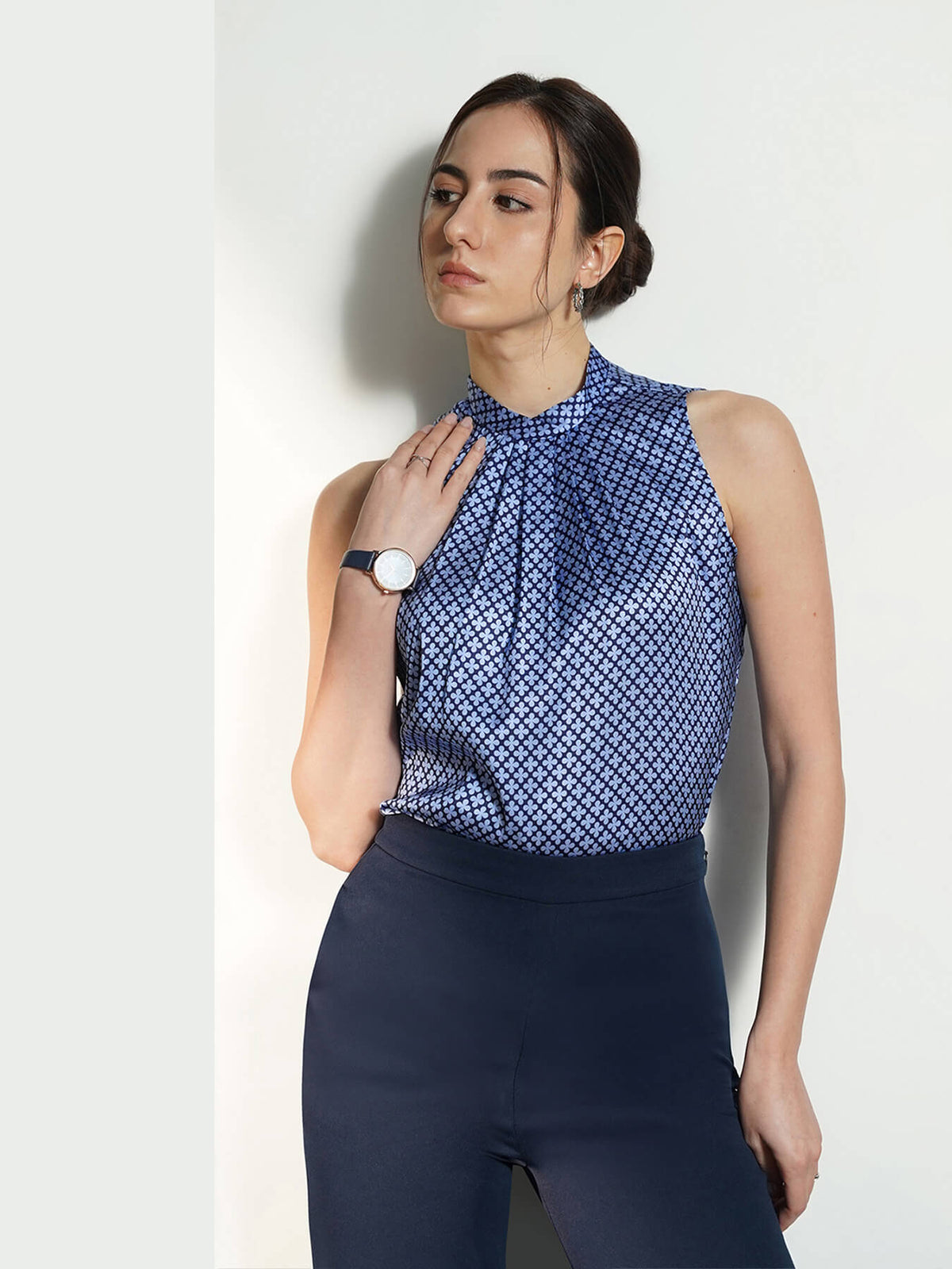 Satin Top - Blue