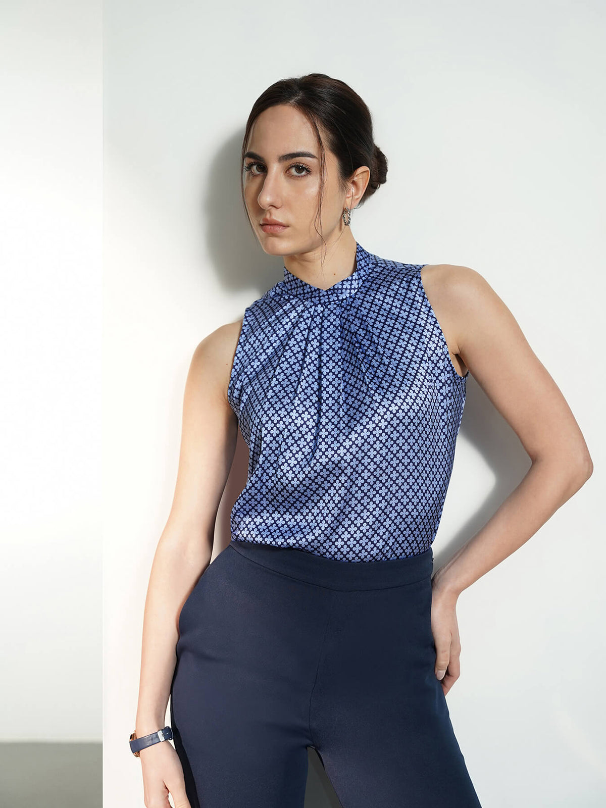 Satin Top - Blue