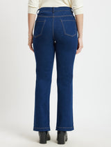 High Rise Bootcut Jeans - Navy Blue