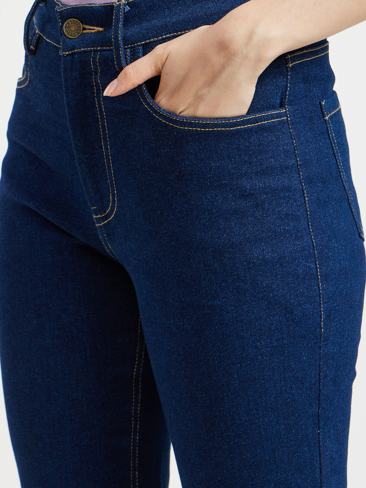 Straight Fit Jeans - Navy Blue