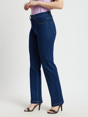 Straight Fit Jeans - Navy Blue