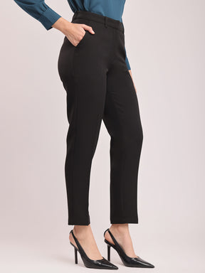 Tapered Fit Trousers - Black