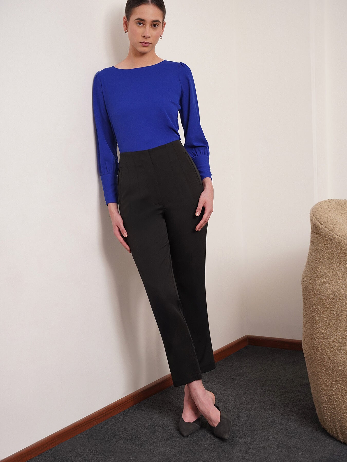 High Waist Trouser - Black