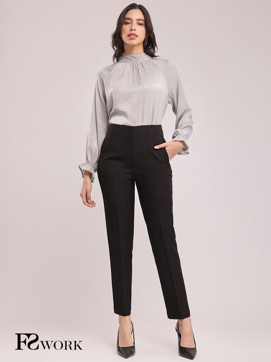 High Waist Trouser - Black