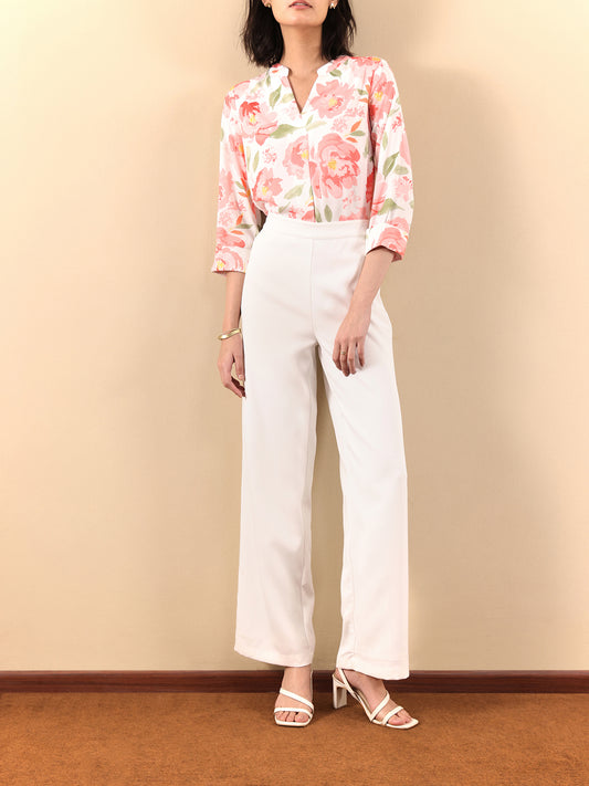 Wide Leg Pants - Off White