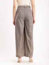 Checkered Trousers - Brown And Black