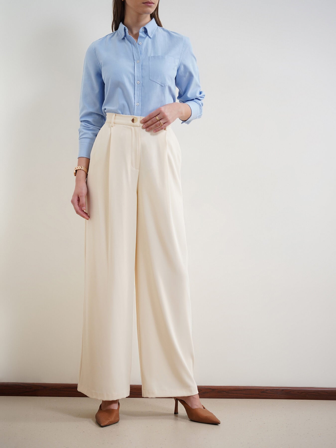 Pleated Trousers - Off White