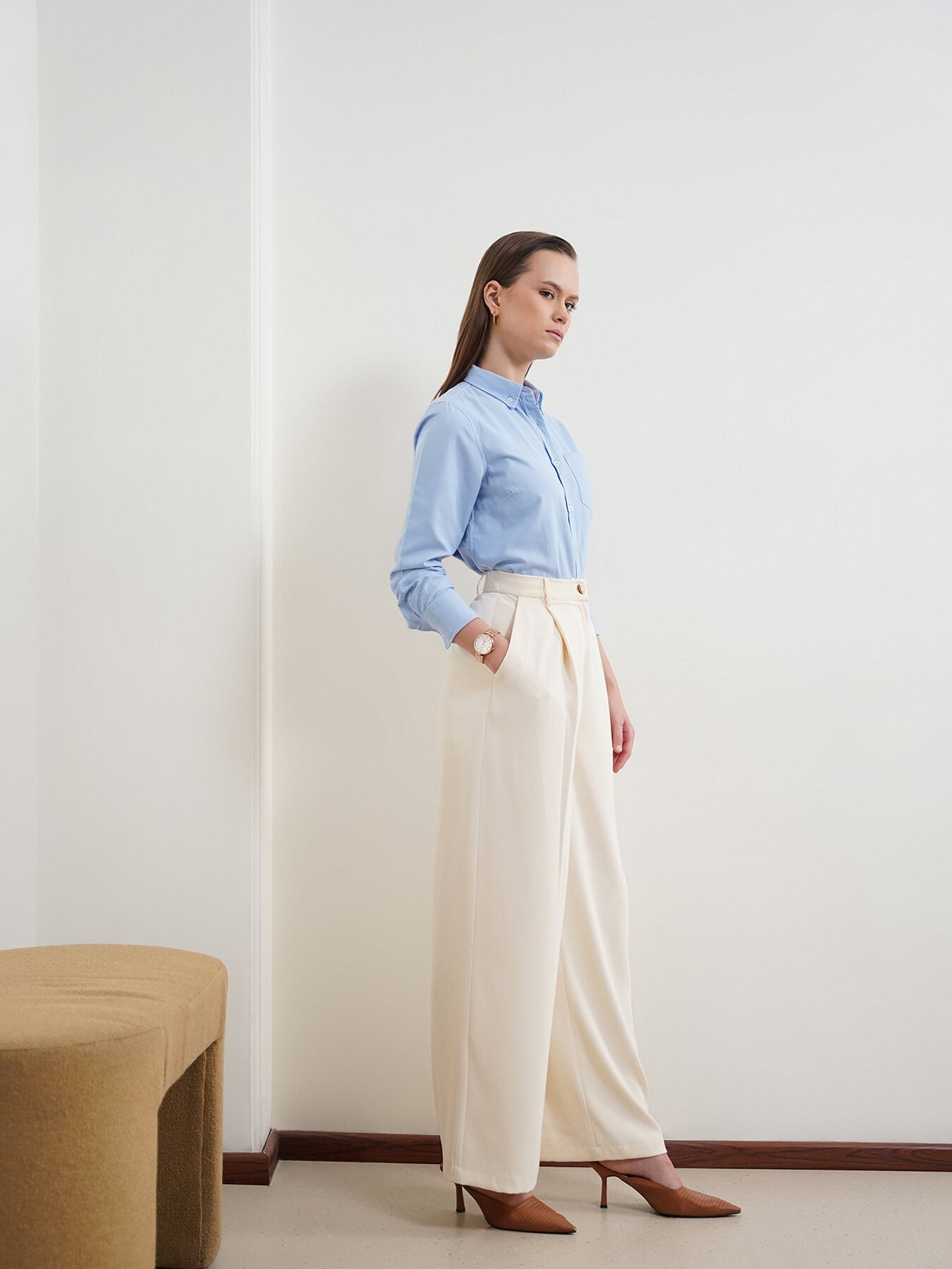 Pleated Trousers - Off White