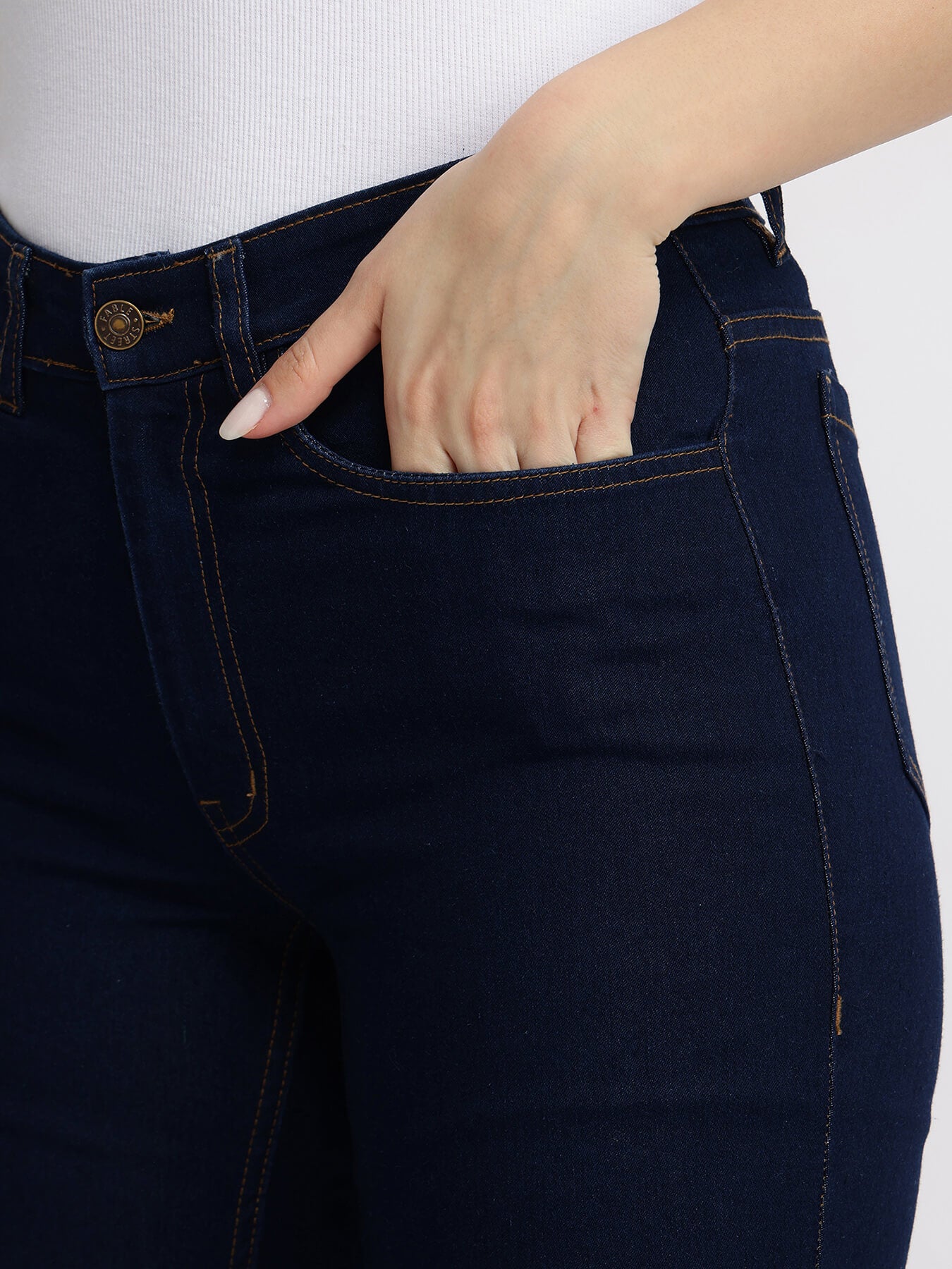 Straight Fit Jeans - Navy Blue