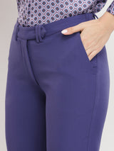 Straight Fit Trousers - Violet