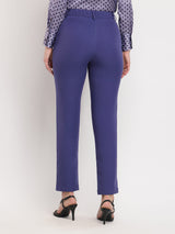 Straight Fit Trousers - Violet