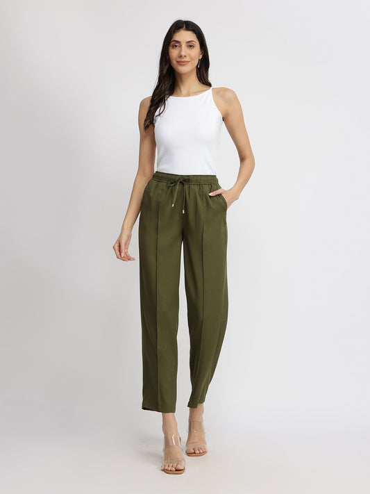 Pull-On Trousers - Olive