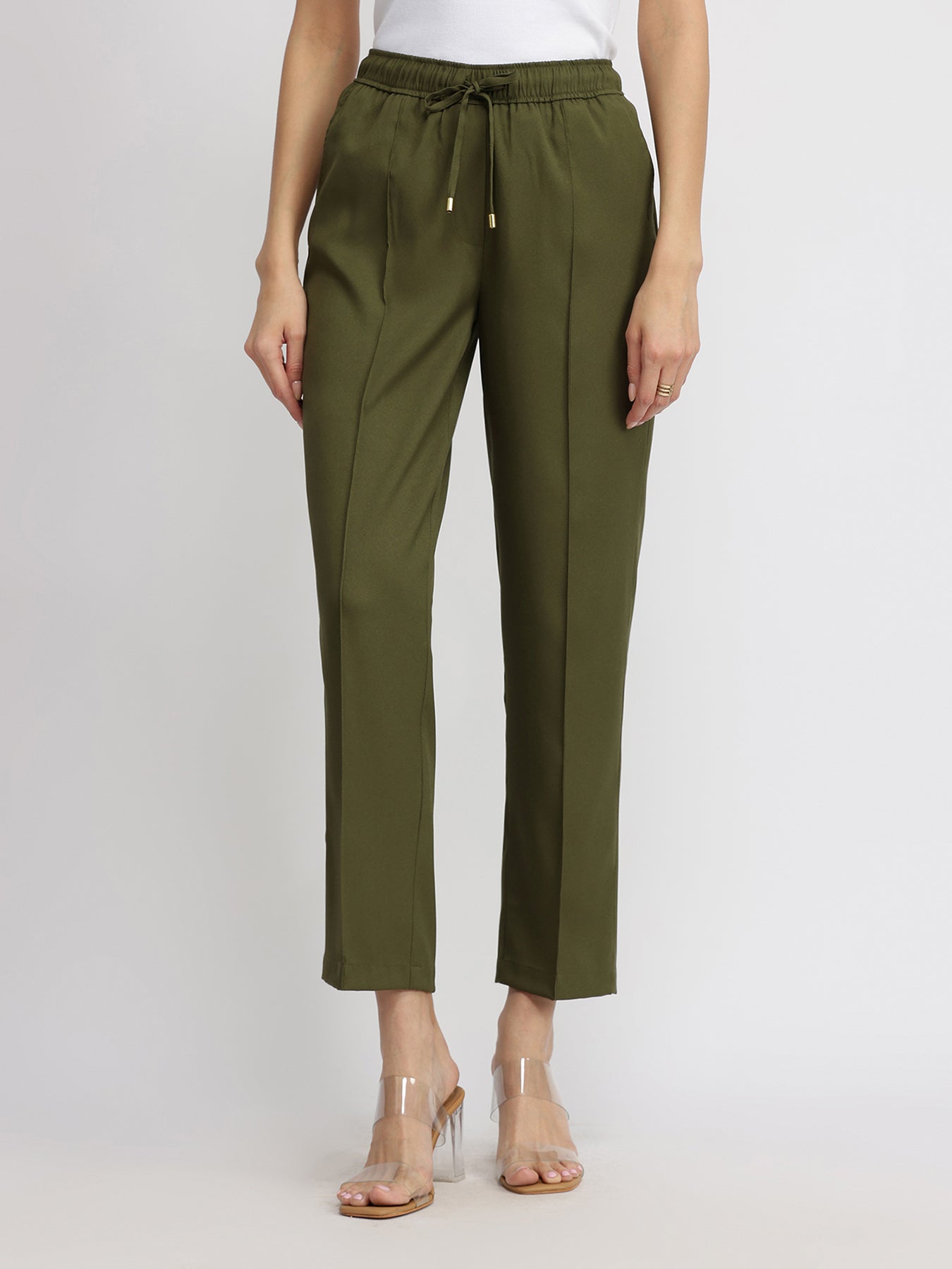Pull-On Trousers - Olive