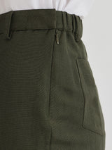 Linen Mid Rise Culottes - Olive