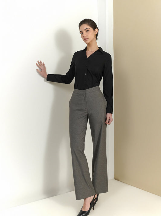 Wide Leg Trousers - Grey