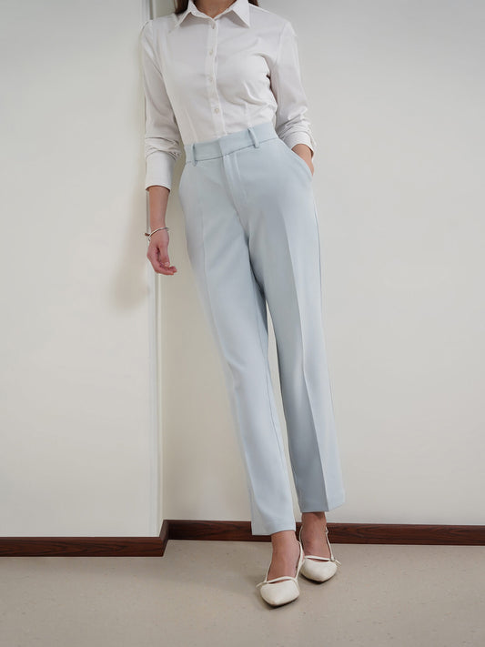 Straight Fit Trousers - Blue