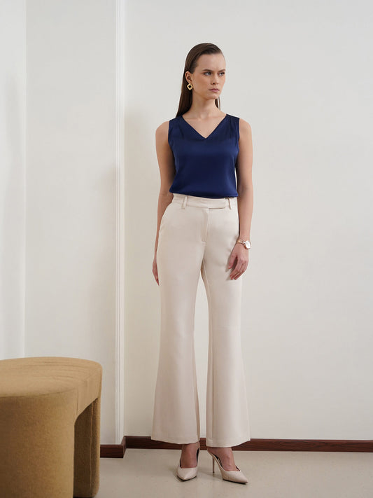Flared Trousers - Off White