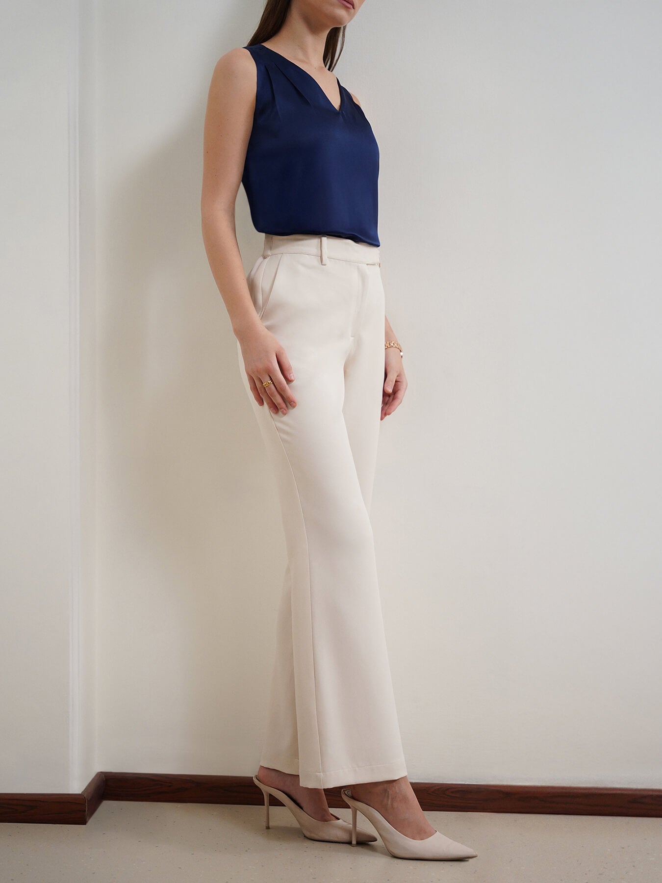 Flared Trousers - Off White
