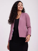 Open Front Blazer - Mauve