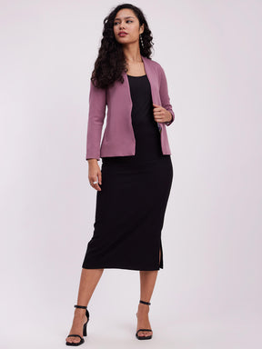 Open Front Blazer - Mauve