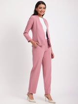 Open Front Blazer - Pink