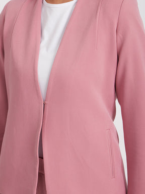 Open Front Blazer - Pink