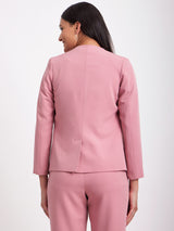 Open Front Blazer - Pink