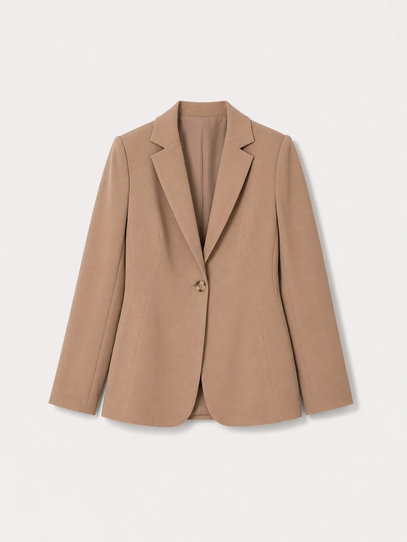 Single Breasted Blazer - Brown