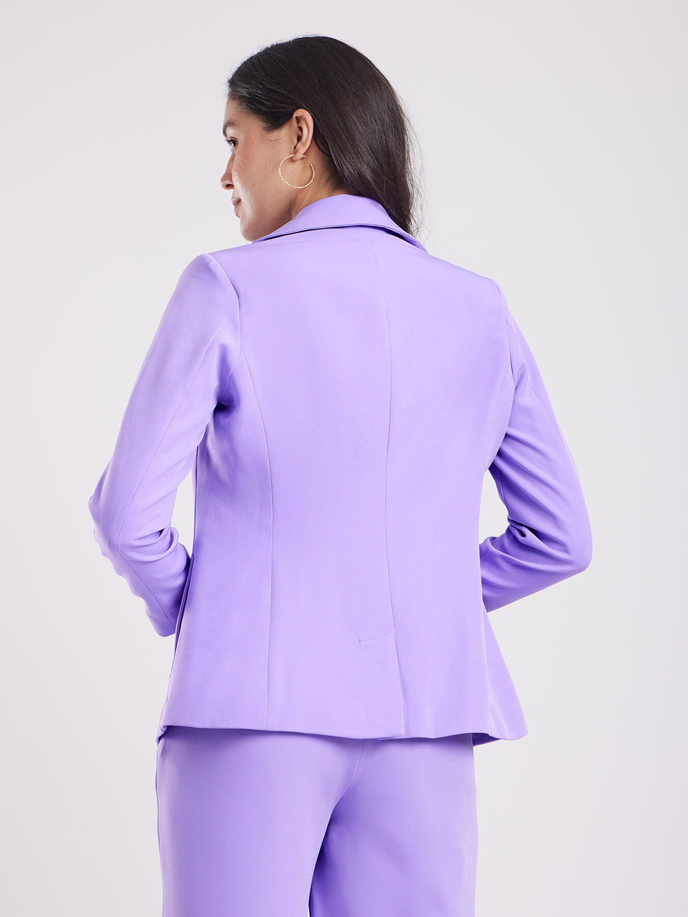 Single Breasted Blazer - Lilac