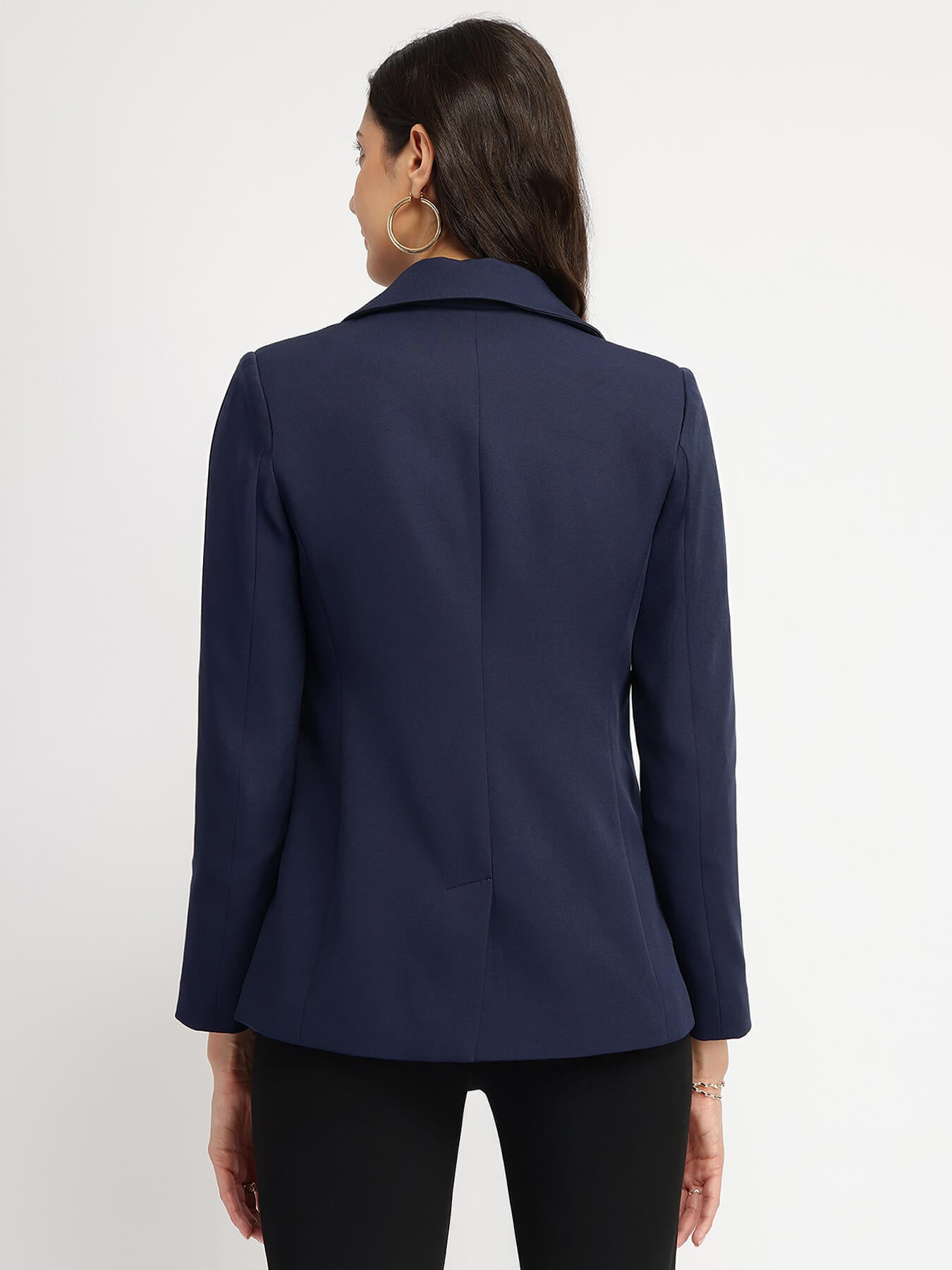 Single Breasted Blazer - Navy