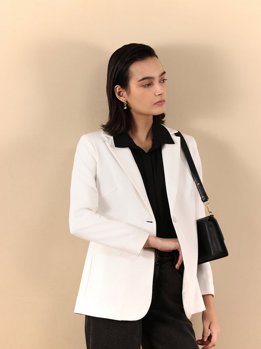 Single Breasted Blazer - Off White