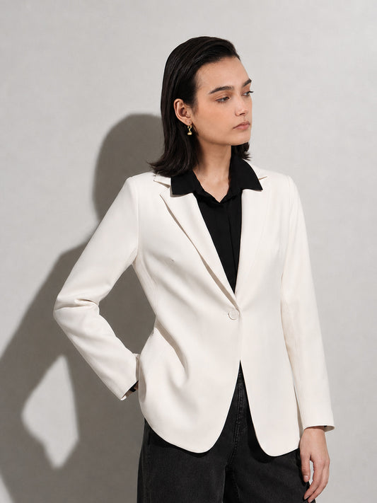 Single Breasted Blazer - Off White