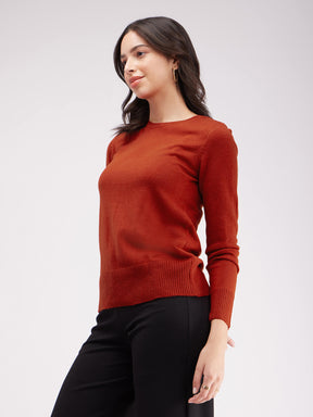 Essential Round Neck Knit - Red