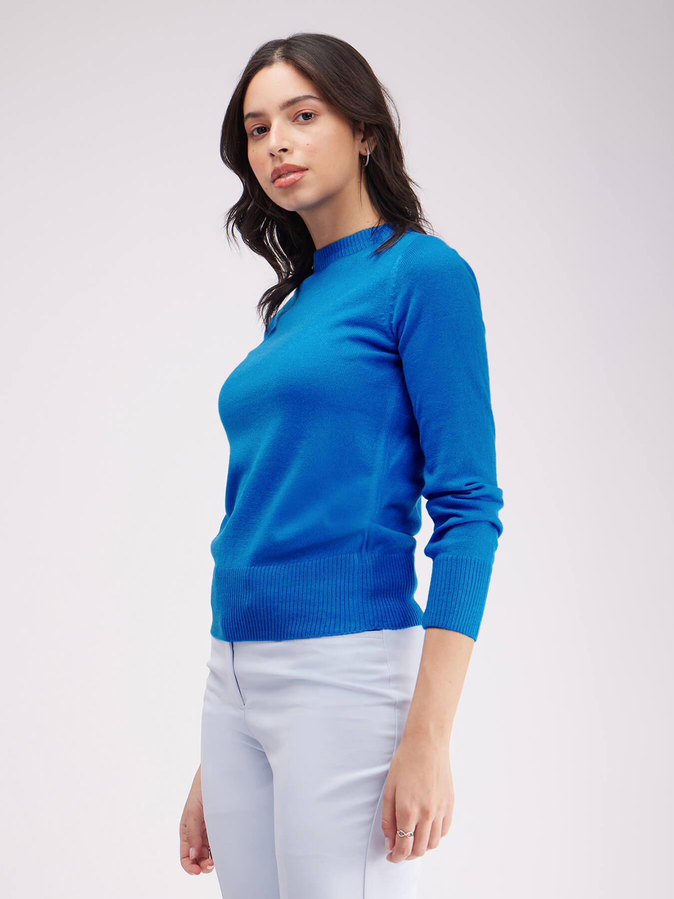 LivSoft Round Neck Sweater - Royal Blue