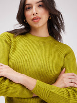 LivSoft Round Neck Sweater - Acid Green