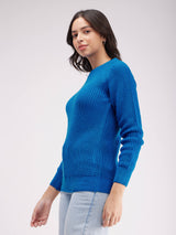 LivSoft Round Neck Sweater - Royal Blue