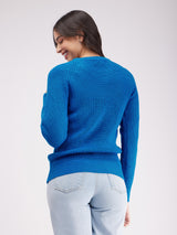 LivSoft Round Neck Sweater - Royal Blue