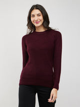 LivSoft Rib Knit Sweater - Wine