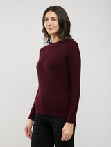 LivSoft Rib Knit Sweater - Wine